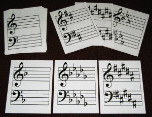 Full Page Key Signature Drill Cards