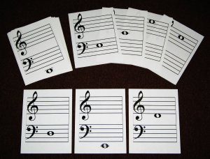 Full Page Bass & Treble Clef Drill Cards